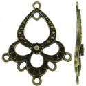 Connettore Stile Tibetano 27,50x34 mm Color Bronzo Anticato - 2 pz 