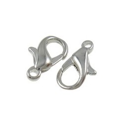Chiusura a Moschettone 7x12x3,50 mm, Color Platino - 10 pz 