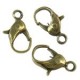 Chiusura a Moschettone 6,80x12x3 mm, Color Bronzo Anticato - 10 pz 