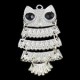 Pendente Gufo 26x54x5 mm Color Argento - 1 pz