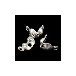Terminale/Coprinodo 8x6x4 mm, Color Argento - 50 pz 