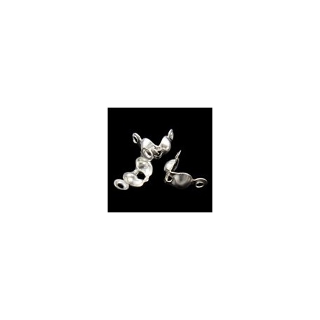 Terminale/Coprinodo 8x6x4 mm, Color Argento - 50 pz 