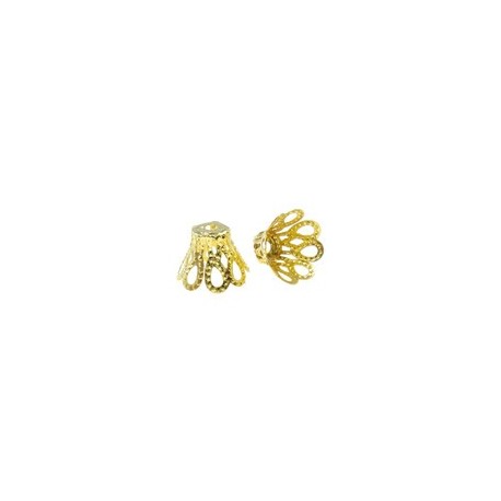 Coppetta a Forma di Fiore 11x8 mm Color Oro - 50 pz