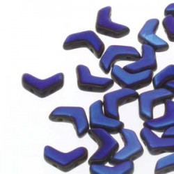 Chevron Duo 10 x 4 mm Jet Full Vitrail - 15 Pcs