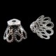 Coppetta a Forma di Fiore 11x9 mm Color Argento - 50 pz