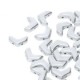 Chevron Duo 10 x 4 mm Silver Alluminium Mat - 15 Pcs