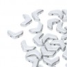 Chevron Duo 10 x 4 mm Silver Alluminium Mat - 15 Pcs