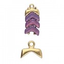 Cymbal Koutalas Terminale per Chevron Duo Placcato oro 24K - 2 pz