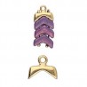 Cymbal Koutalas Terminale per Chevron Placcato oro 24K - 2 pz