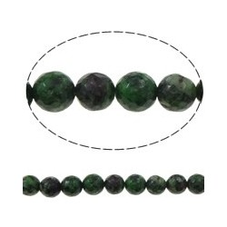 Ruby in Zoisite Round Beads 8 mm - 8 pcs