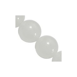 Giada Bianca Naturale Tonda Liscia 4 mm - 1 Filo da circa 38-40 cm