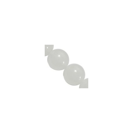 Giada Bianca Naturale Tonda Liscia 4 mm - 1 Filo da circa 38-40 cm