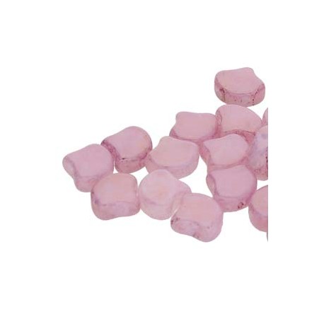 Ginkgo Leaf Bead 7,5 x 7,5 mm White Opal Blue Terracotta - 5 g