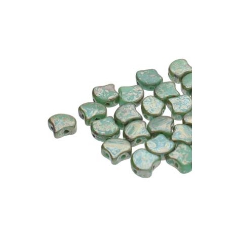 Ginkgo Leaf Bead 7,5 x 7,5 mm Matte Metallic Bronze Iris - 5 g