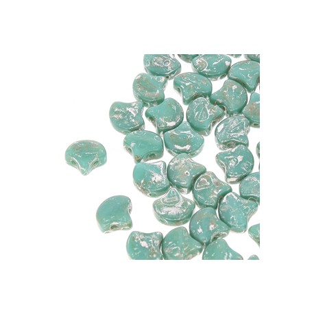 Ginkgo Leaf Bead 7,5 x 7,5 mm Matte Metallic Bronze Iris - 5 g