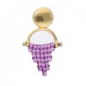 Cymbal Venio II Perno Orecchini per Delica Placcato oro 24K - 2 pz