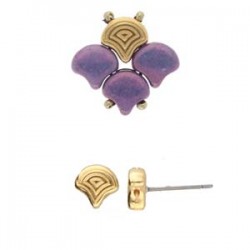 Cymbal Limani Ginko Earring Stud 24K Gold Plated - 2 pcs