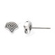 Cymbal Limani Perno Orecchini per Ginko Placcato oro 24K - 2 pz
