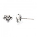 Cymbal Polykarpos Perno Orecchini per Ginko Color Argento Anticato - 2 pz