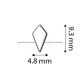Cymbal Latinaki Perno Orecchini per Kite Placcato oro 24K - 2 pz