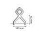 Cymbal Lakos III Terminale per 8/0 Color Argento Anticato - 2 pz