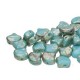 Ginkgo Leaf Bead 7,5 x 7,5 mm Opaque Blue Turquoise Rembrandt - 5 g