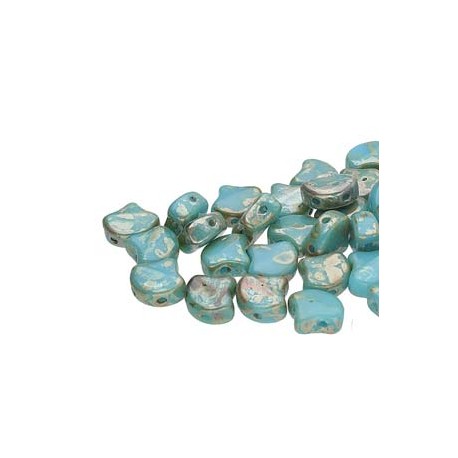 Ginkgo Leaf Bead 7,5 x 7,5 mm Matte Metallic Bronze Iris - 5 g