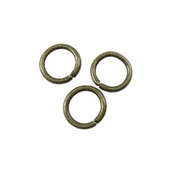 Openable Jump Ring 8x1,2 mm, Antique Bronze Color Plated - 50 pcs
