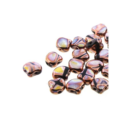 Ginkgo Leaf Bead 7,5 x 7,5 mm Matte Metallic Bronze Iris - 5 g