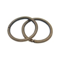 Openable Jump Ring 7x0,9 mm, Antique Copper Color Plated - 50 pcs