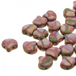 Ginkgo Leaf Bead 7,5 x 7,5 mm Matte Metallic Bronze Iris - 5 g