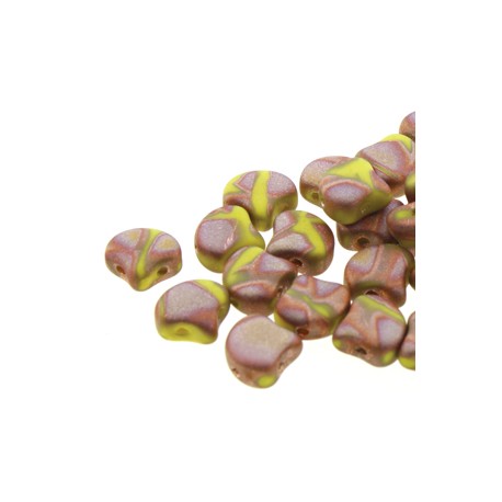 Ginkgo Leaf Bead 7,5 x 7,5 mm Matte Metallic Bronze Iris - 5 g