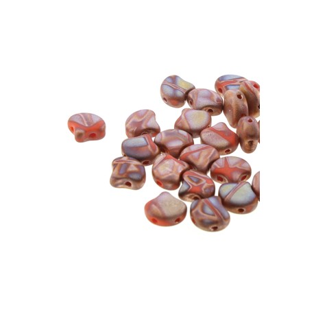 Ginkgo Leaf Bead 7,5 x 7,5 mm Matte Metallic Bronze Iris - 5 g