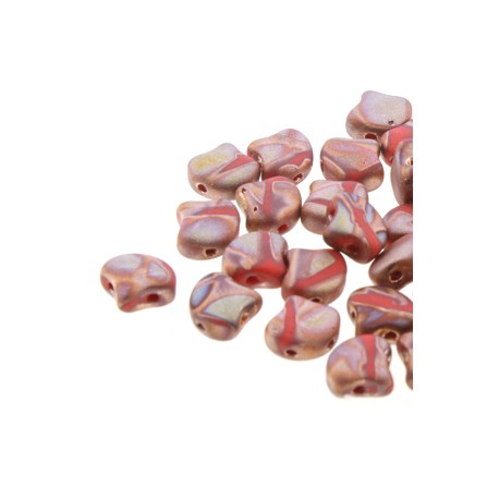 Ginkgo Leaf Bead 7,5 x 7,5 mm Matte Metallic Bronze Iris - 5 g