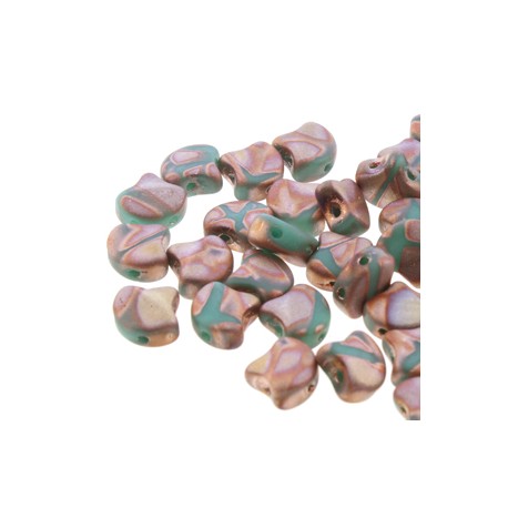 Ginkgo Leaf Bead 7,5 x 7,5 mm Matte Metallic Bronze Iris - 5 g