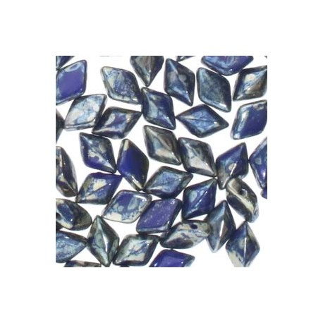 GemDuo 8 x 5 mm Gold Splash Royal Blue Opaque - 5 g GemDuo 8 x 5 mm Gold Splash Royal Blue Opaque - 5 g