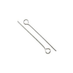 Eyepins 28 mm, Nickel Color Plated - 50 pcs