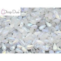 DropDuo 3 x 6 mm Crystal Etched Capri Gold Full - 40 pcs