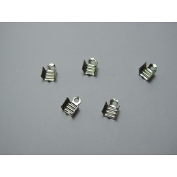 Terminale Chiudifilo 4x7x4 mm, Color Platino - 20 pz 
