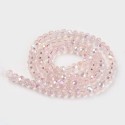 Rondelle Sfaccettate in Vetro 3 x 2 mm Pink Mezzo Rainbow - 1 Filo da circa 33 cm