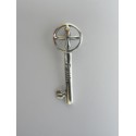 Pendente in Argento 925 Chiave con scritta Faith 34x12 mm