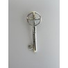 Pendente in Argento 925 Chiave con scritta Faith 34x12 mm
