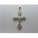 Pendente in Argento 925 Croce Lavorata 39x24 mm 