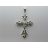 Pendente in Argento 925 Croce Lavorata 39x24 mm 
