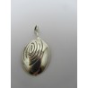 Pendente in Argento 925 Ovale Inciso 42x19 mm 