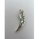 Pendente in Argento 925 Zanna Incisa 40x10 mm 