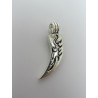 Pendente in Argento 925 Zanna Incisa 40x10 mm 