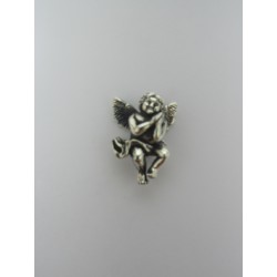 Pendente in Argento 925 Angelo Con Mani Giunte 20x15 mm 