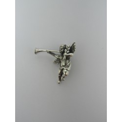 Pendente in Argento 925 Angelo Con Tromba 25x25 mm 