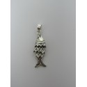 Pendente in Argento 925 Pesce 30x10 mm 